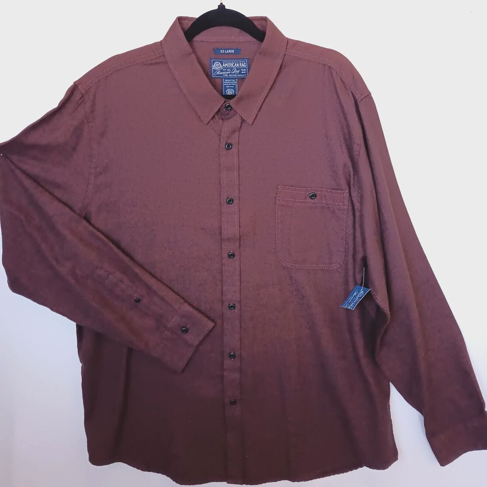 American Rag‎ Brown Quartz  Button Down Shirt Mens Size XXLarge